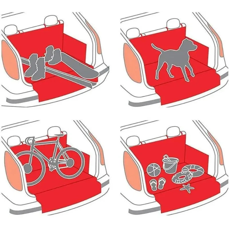 Waterproof Dog Car Seat Cover Trunk Case Dog Car Transporter Travel Mat Pad Dog Carriers Hammock